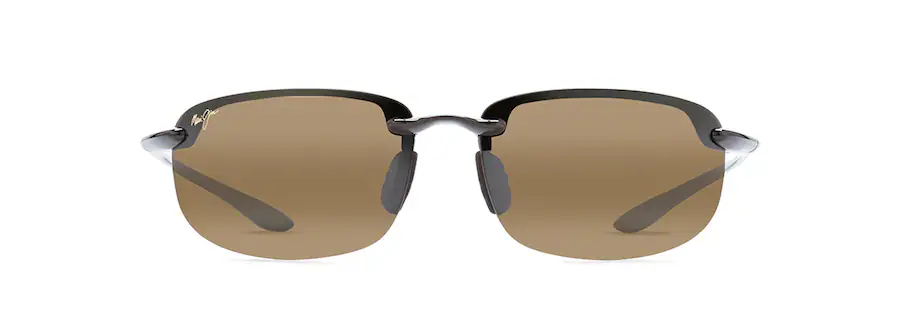 Maui Jim HO'OKIPA Gloss Black-HCL® Bronze Lens Polarized Rimless Sunglasses