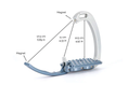 Load image into Gallery viewer, Tech Stirrups Venice Sloped EVO Black with Silver Night Swarovski Crystals
