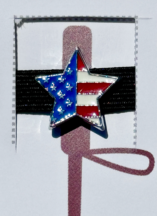 American Flag Star Crop Charm