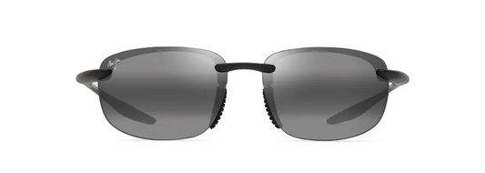 Maui Jim HO'OKIPA ULTRA  Matte Black-Neutral Grey Lens Polarized Rimless Sunglasses